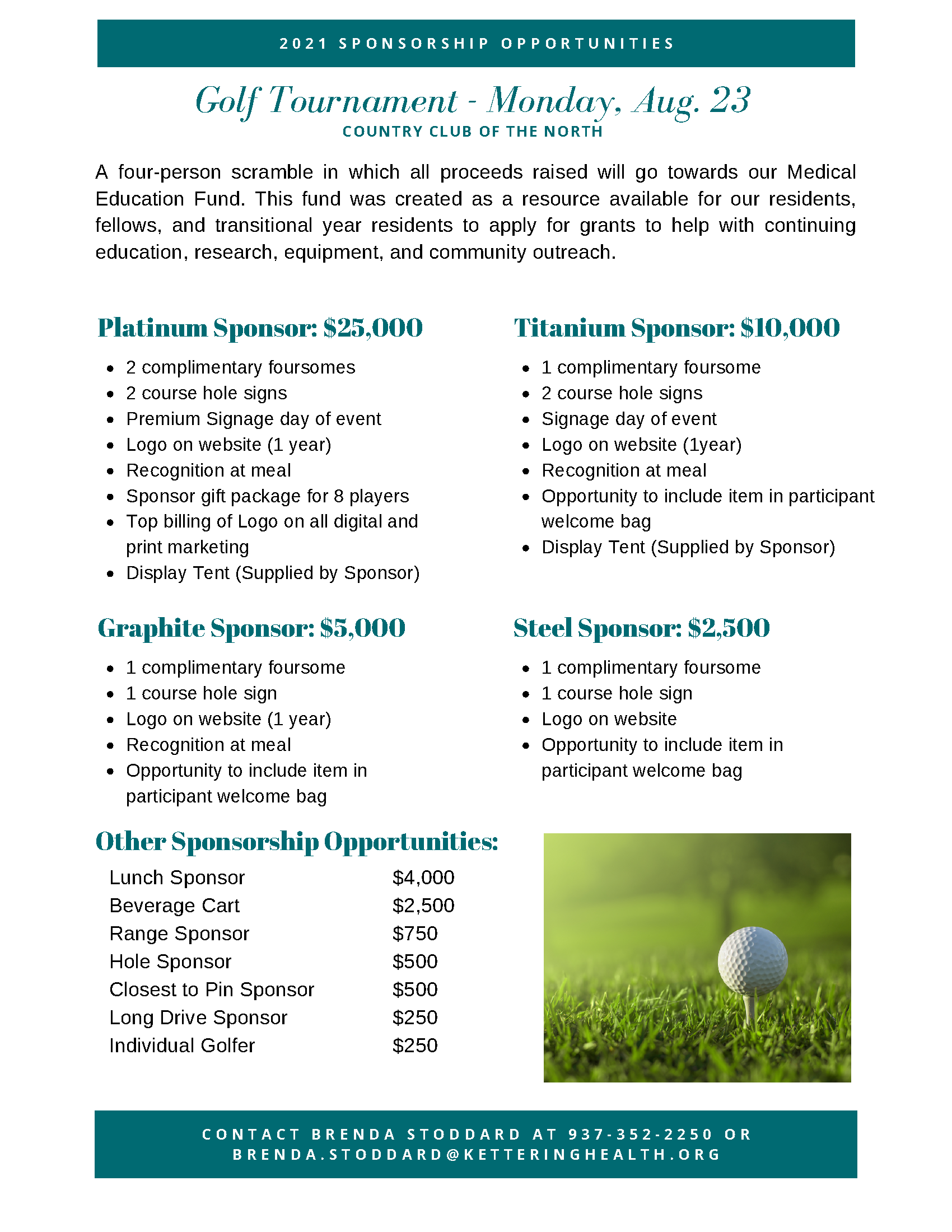 2021 GMF Golf Registration Page 1