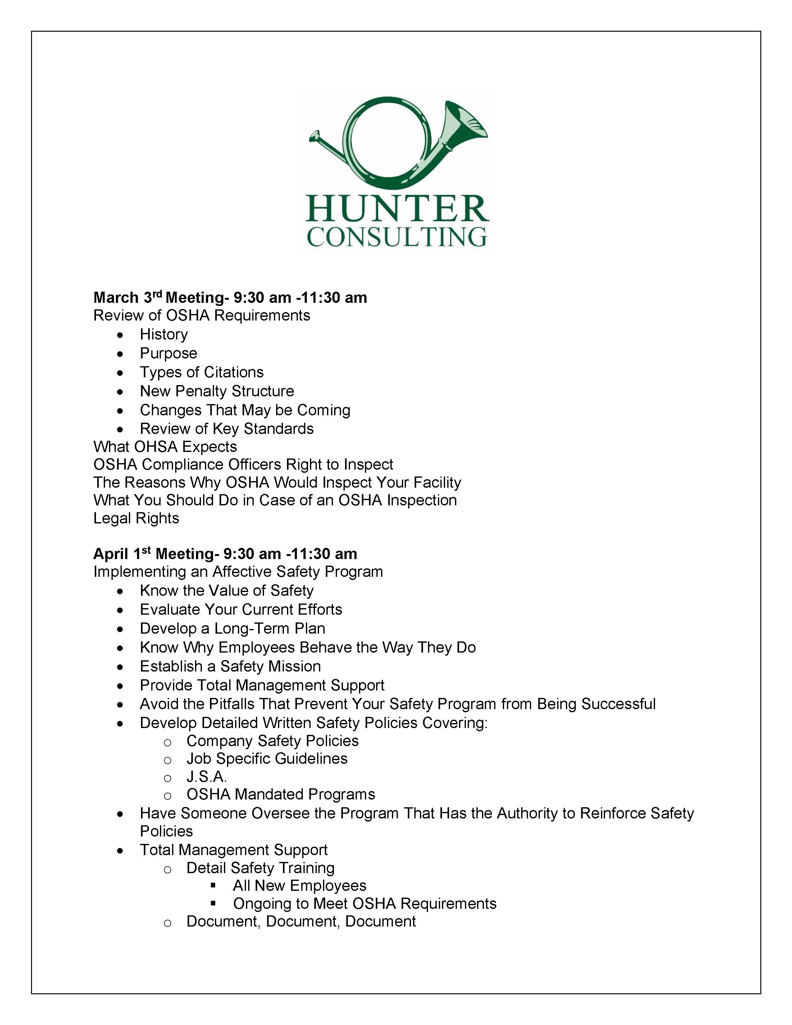 Hunter Meeting Seminars March April May 2021 Page 1